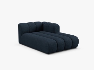 MODUL SEZLONG CANAPEA LUPIN, PE DREAPTA, ALBASTRU INCHIS, CU TAPITERIE DIN TEXTIL BOUCLE BALOO, MICADONI - Img 2