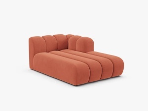 MODUL SEZLONG CANAPEA LUPIN, PE DREAPTA, CORAI, CU TAPITERIE DIN TEXTIL CATIFEA VENUS, MICADONI - Img 2