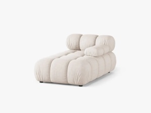 MODUL SEZLONG COLTAR BELLIS, PE DREAPTA, BEJ, CU TAPITERIE DIN TEXTIL STRUCTURAT LIBERTY, MICADONI - Img 2
