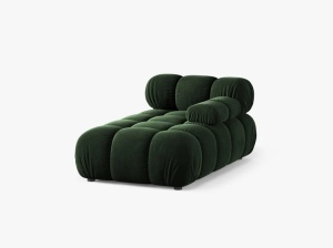 MODUL SEZLONG COLTAR BELLIS, PE DREAPTA, VERDE SMARALD, CU TAPITERIE DIN CATIFEA VENUS, MICADONI - Img 2