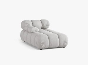 MODUL SEZLONG COLTAR BELLIS, PE STANGA, GRI DESCHIS, CU TAPITERIE DIN TEXTIL STRUCTURAT LIBERTY, MICADONI - Img 2