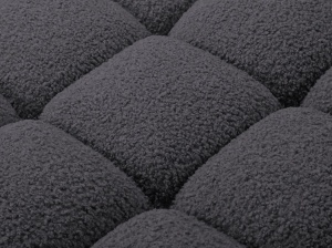 MODUL SEZLONG COLTAR BELLIS, PE STANGA, GRI GRAFIT, CU TAPITERIE DIN TEXTIL BOUCLE ROLF, MICADONI - Img 5