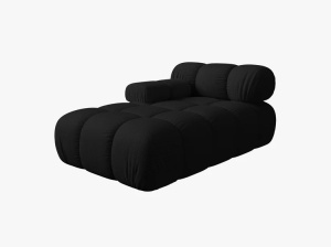 MODUL SEZLONG COLTAR BELLIS, PE STANGA, NEGRU, CU TAPITERIE DIN TEXTIL 3D SONIC, MICADONI - Img 2