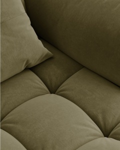MODUL SEZLONG COLTAR BLOOM, PE STANGA, VERDE DESCHIS, 95X97 CM, CU TAPITERIE DIN TEXTIL CATIFEA CASINO, MICADONI - Img 5