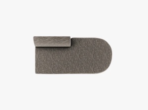 MODUL SEZLONG MILEY, PE DREAPTA, GRI, CU TAPITERIE DIN TEXTIL CHENILLE HAGA, MICADONI - Img 4