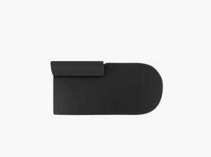 MODUL SEZLONG MILEY, PE DREAPTA, NEGRU, CU TAPITERIE DIN TEXTIL BOUCLE BALOO, MICADONI - Img 3