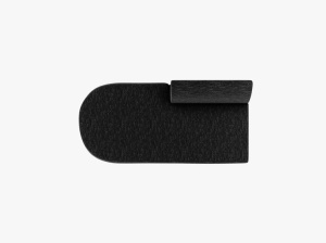 MODUL SEZLONG MILEY, PE STANGA, NEGRU, CU TAPITERIE DIN TEXTIL CHENILLE HAGA, MICADONI - Img 4
