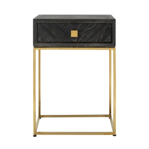 NOPTIERA BLACKBONE, NEGRU RUSTIC/AURIU, DIN FURNIR DE STEJAR SI METAL, RICHMOND INTERIORS - Img 5