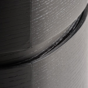 NOPTIERA MODERNA ISOLA 55CM, REALIZATA DIN LEMN, FURNIR DE NUC SI CERAMICA, CULOARE NUC/MARMURA, REALIZATA MANUAL - Img 4
