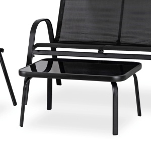 OFERTA 2026!!! SET MOBILIER DE GRADINA/TERASA, MINNESOTA, ARTIM MEBLE, DIN METAL, TECHNORATAN SI STICLA, CULOARE NEAGRA - Img 10