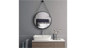 OGLINDA BAIE REA LOFT CFZL-MR060, 60CM, NEGRU, DIN STICLA SI METAL, CALITATE SUPERIOARA - Img 6