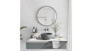 OGLINDA BAIE REA MR18-20600, 60CM, NEGRU, DIN STICLA SI METAL, CALITATE SUPERIOARA - Img 8