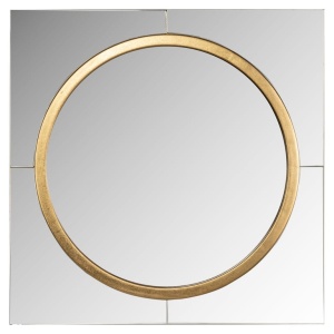 OGLINDA BRIANA GOLD, MI-0098, CONFECTIONATA DIN METAL, STICLA SI MDF, STIL MODERN