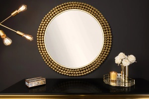 OGLINDA DE PERETE, PEARLS, 75CM, OGLINDA SI METAL, AURIU, ARTIM GROUP SELECTION - Img 2