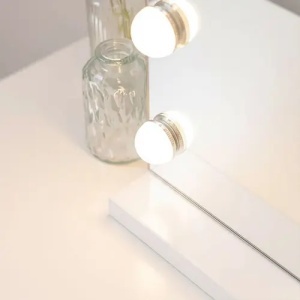 OGLINDA PENTRU BAIE, CU LED HOLLYWOOD ALBA, 80x60, CALITATE SUPERIOARA - Img 2