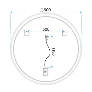 OGLINDA PENTRU BAIE CU LED SOFT 90, CALITATE SUPERIOARA - Img 7