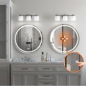 OGLINDA PENTRU BAIE LED 90cm MMJ BRUSH SILVER, CALITATE SUPERIOARA - Img 5