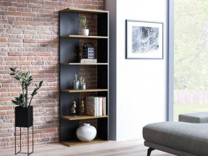 ORGANZIATOR CORNER, STEJAR/NEGRU, DIN PLACI LAMINATE, STIL MODERN, SIGNAL