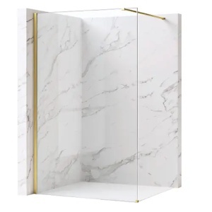 PARAVAN DE DUS FLEXI 120, TRANSPARENT/AURIU PERIAT, CALITATE SUPERIOARA - Img 2