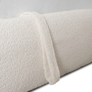 PAT 160X200CM, ARTIM MEBLE, CU SPATIU DE DEPOZITARE, REALIZAT DIN TEXTIL BOUCLE CREM, STIL MODERN - Img 11