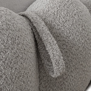 PAT 160X200CM, ARTIM MEBLE, CU SPATIU DE DEPOZITARE, REALIZAT DIN TEXTIL BOUCLE GRI, STIL MODERN - Img 8