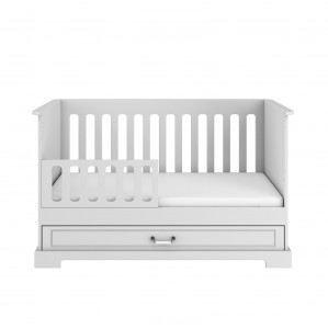 PAT PENTRU CAMERA BEBELUSI INES ALB 70x140 STIL CLASIC BA - Img 3