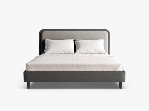 PAT TAPITAT AVELINE, 140X200, GRI INCHIS, CU TAPITERIE DIN CATIFEA MAGIC VELVET SI PIELE VEGANA VEGAS, MICADONI - Img 2