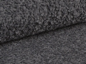 PAT TAPITAT MOUNT, 180X200, GRI GRAFIT, SOMIERA RABATABILA, CU TAPITERIE DIN TEXTIL BOUCLE CORAL, MICADONI - Img 5