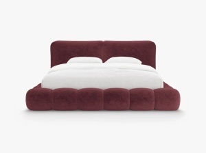 PAT TAPITAT SOLANGE, 200X200, CIRES, SOMIERA RABATABILA, CU TAPITERIE DIN TEXTIL CHENILLE PERFECT HARMONY, MICADONI - Img 2