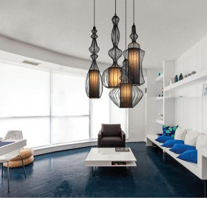 PENDUL AGRA C APP036-1CP, 24x60 cm, NEGRU, DIN OTEL SI METAL DE INALTA CALITATE, STIL MODERN, TU - Img 4