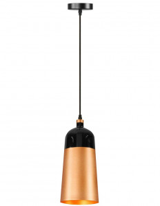 PENDUL FOX ROSE GOLD, 25x123cm, NEGRU SI ROZ AURIU, DIN ALUMINIU DE INALTA CALITATE, STIL MODERN, TU