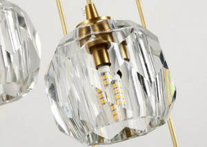 PENDUL GLAMOR CRYSTAL APP586-1CP, 10x90 cm, NEGRU SI AURIU, DIN METAL SI STICLA, STIL MODERN, TU - Img 4