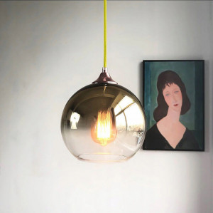 PENDUL GLASS GOLD APP314-1CP, 20x21x100 cm, AURIU/TRANSPARENT, DIN STICLA SI OTEL DE INALTA CALITATE, STIL MODERN, TU - Img 2
