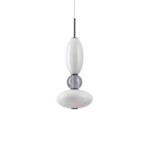 PENDUL LUMIERE-1 SP, ALB, DIN STICLA, STIL MODERN - Img 1