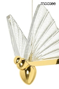 PENDUL MOOSEE BUTTERFLY M AURIU, CONFECTIONAT DIN CRISTAL SI METAL, STIL MODERN - Img 2