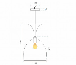 PENDUL WHITE APP291-1CP, 42x25 cm, ALB, DIN METAL, STIL MODERN, TU - Img 6