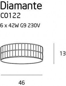 PLAFONIERA DIAMANTE C0122 STIL MODERN ELEGANT MAXLIGHT - Img 2