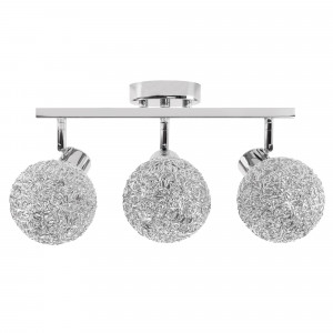 PLAFONIERA GLAMOR CHROME APP672-3C, 36X22 cm, CROM SI ARGINTIU, DIN METAL CROMAT, STIL MODERN, TU - Img 2