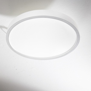 PLAFONIERA RAY PL D40, ALB, DIN ALUMINIU, STIL MODERN - Img 5
