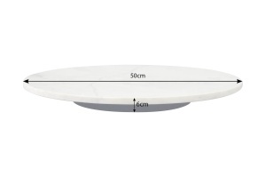 PLATOU ROTATIV, SERVANT 50CM, REALIZAT DIN MARMURA SI MDF, CULOARE MARMURA ALBA, ARTIM GROUP SELECTION - Img 4