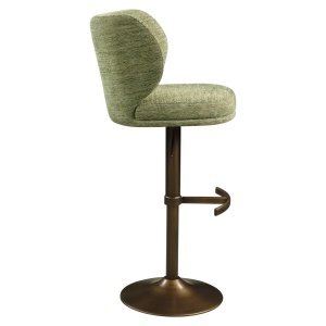 SCAUN BAR AMELY, REALIZAT DIN METAL SI TEXTIL, CULOARE CUPRU/FISTIC, RICHMOND INTERIORS - Img 4