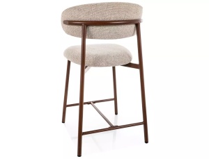 SCAUN BAR ELTON H2 NOELLE, BEJ 30/NUC, TAPITERIE DIN TEXTIL SI PICIOARE DIN METAL, STIL MODERN - Img 3