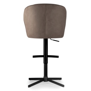 SCAUN DE BAR, AINE SUPREME CROSS, BEJ/NEGRU, TAPITERIE DIN TEXTIL, SPUMA, ARCURI SI METAL, STIL MODERN - Img 3