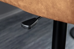 SCAUN DE BAR, BIG GEORGE, PIELE, MICROFIBRA SI METAL, CULOARE CONIAC, ARTIM GROUP SELECTION - Img 9