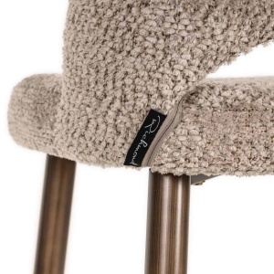 SCAUN DE BAR DELPHINE LOVELY NATURE, 213620, CONFECTIONAT DIN POLIESTER, METAL SI SPUMA, MARO/NEGRU, STIL MODERN - Img 4