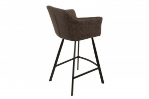 SCAUN DE BAR, GRI TAUPE, LOFT, DESIGN VINTAGE - Img 4
