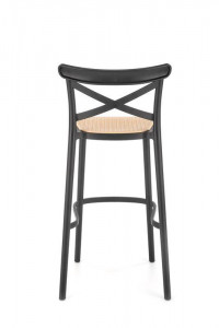 SCAUN DE BAR H111, NATURAL/NEGRU, DIN POLIPROPILENA, STIL MODERN, EXTERIOR - Img 4