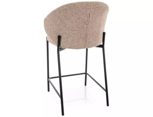 SCAUN DE BAR KIOTO H-2, CULOARE BEJ 253/NEGRU, TAPITERIE DIN TEXTIL SI METAL, STIL MODERN - Img 3