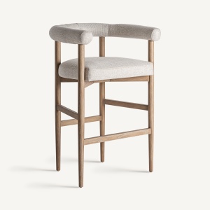 SCAUN DE BAR LAZINS 98CM, DIN LEMN DE FRASIN SI TEXTIL, STIL CONTEMPORAN, VICAL HOME