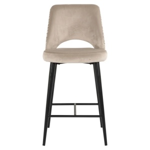SCAUN DE BAR TABITHA TRENDY NATURE QUARTZ KAKI, S4626, CONFECTIONAT DIN 100% POLIESTER SPUMA SI METAL, RICHMOND INTERIORS - Img 3